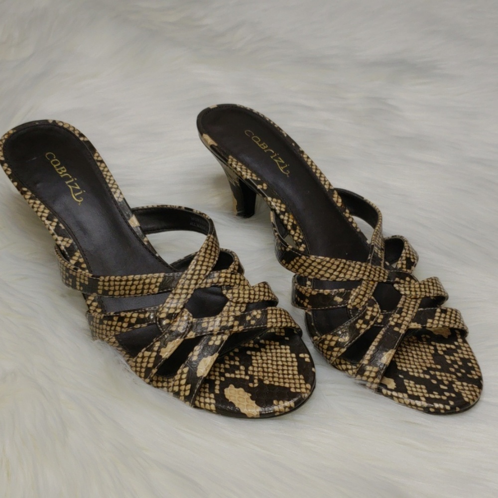 Cabrizi Flexzone Low Heel Snakeskin "MORLEY"